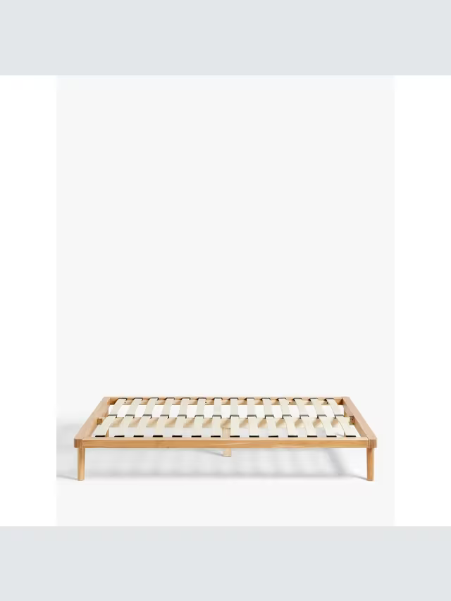 John Lewis Bow Platform Bed Frame, King Size, Oak/Natural