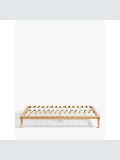 John Lewis Bow Platform Bed Frame, King Size, Oak/Natural