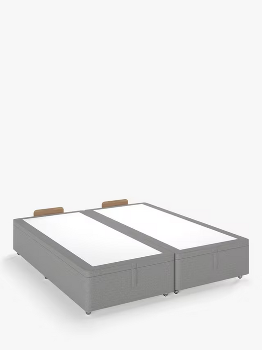 John Lewis Non Sprung Classic Maxi Divan Base, Super King Size, Brushed Tweed Grey