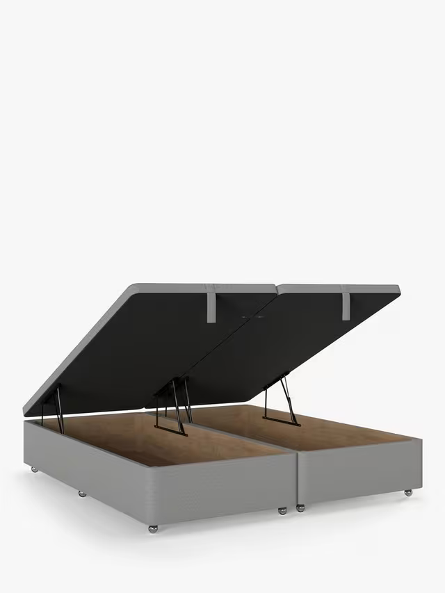 John Lewis Non Sprung Classic Maxi Divan Base, Super King Size, Brushed Tweed Grey