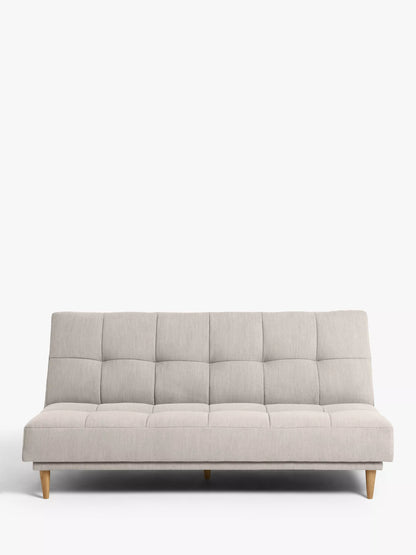 John Lewis Linear Medium 2 Seater Sofa Bed, Light Leg, Topaz Natural