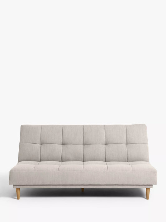 John Lewis Linear Medium 2 Seater Sofa Bed, Light Leg, Topaz Natural