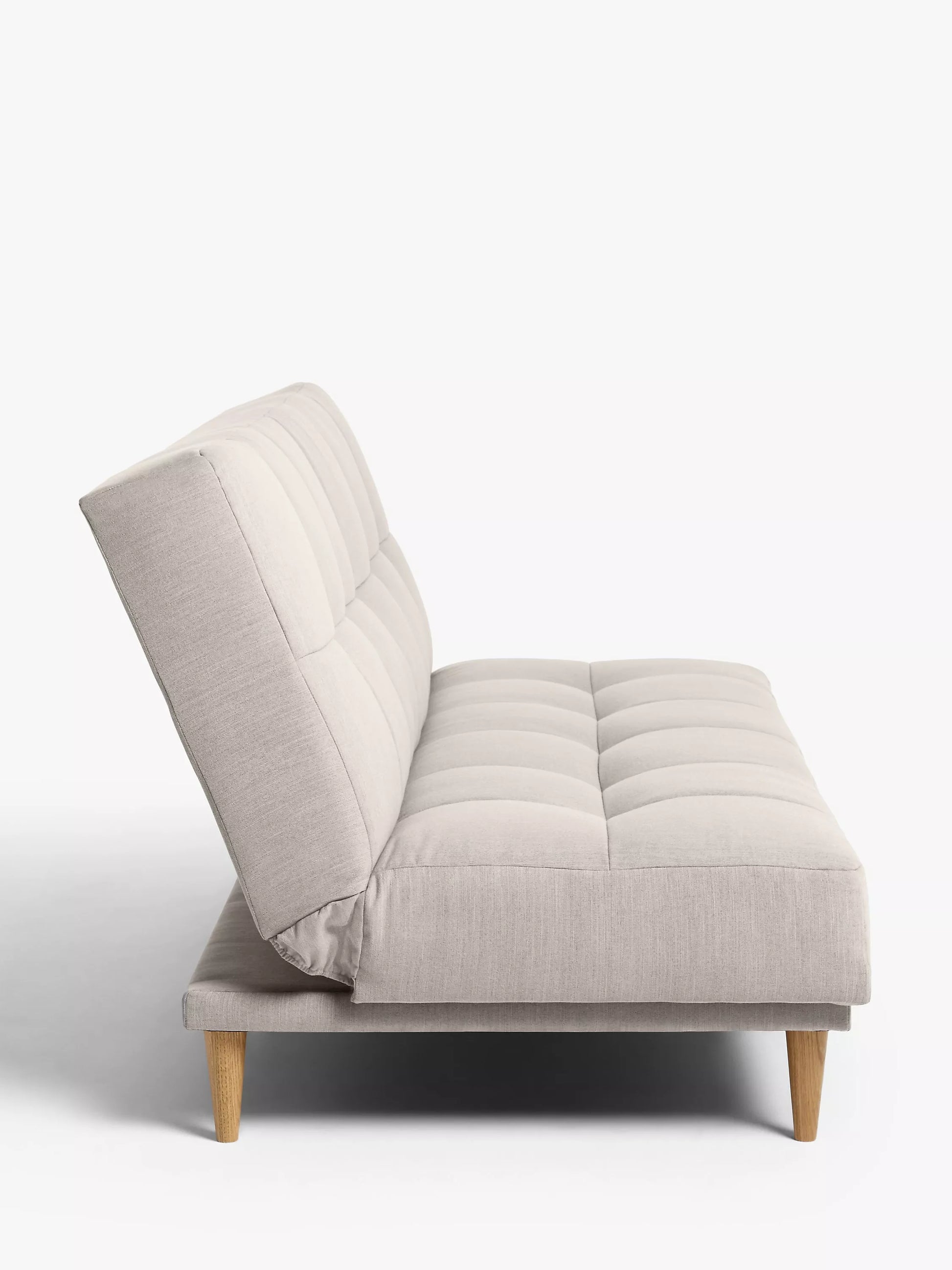 John Lewis Linear Medium 2 Seater Sofa Bed, Light Leg, Topaz Natural