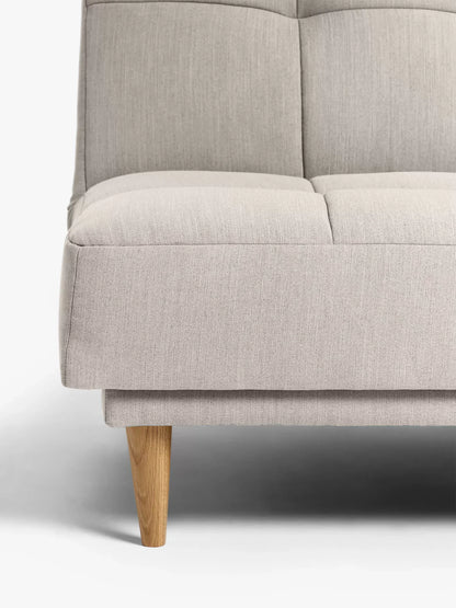 John Lewis Linear Medium 2 Seater Sofa Bed, Light Leg, Topaz Natural