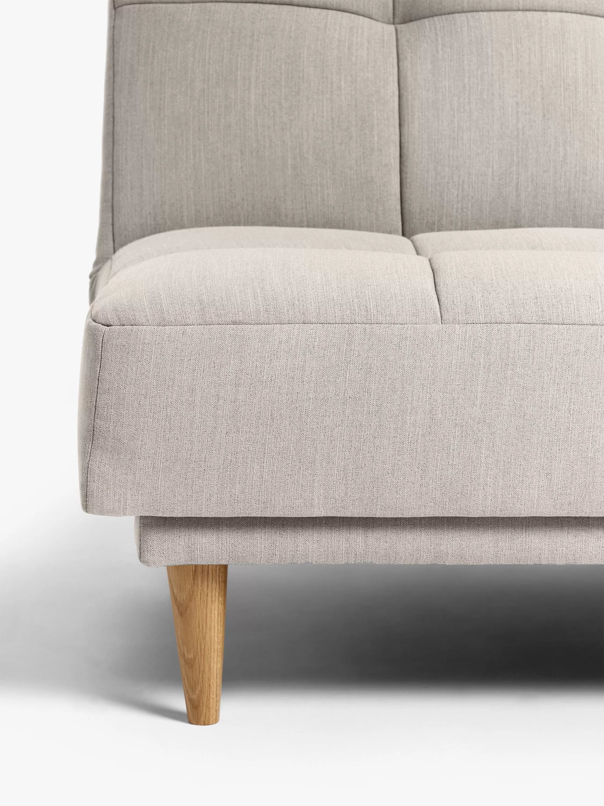 John Lewis Linear Medium 2 Seater Sofa Bed, Light Leg, Topaz Natural