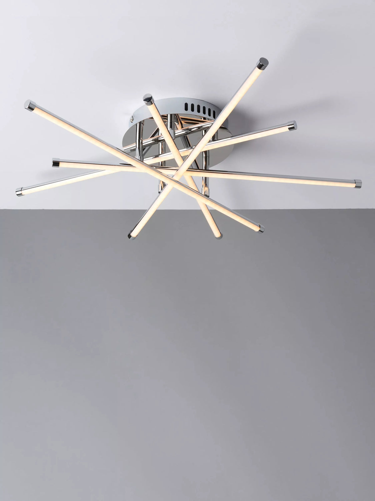 John Lewis Nest LED Semi Flush Ceiling Light, Chrome