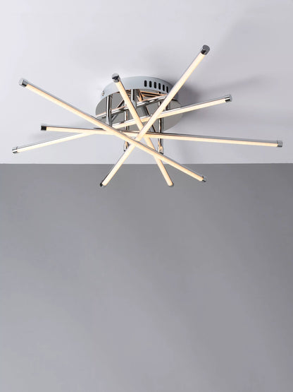 John Lewis Nest LED Semi Flush Ceiling Light, Chrome