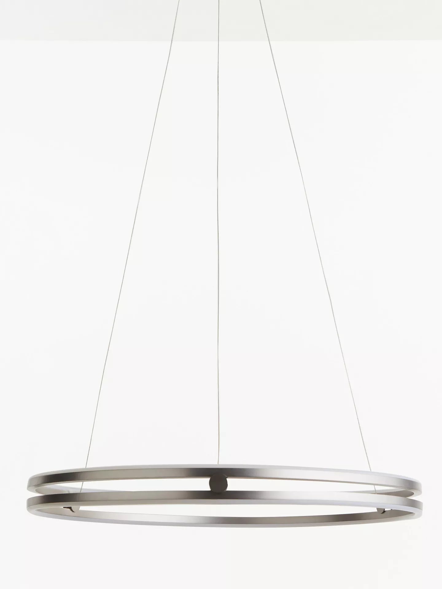 John Lewis No.209 LED Double Hoop Dimmable Ceiling Light - Matt Nickel