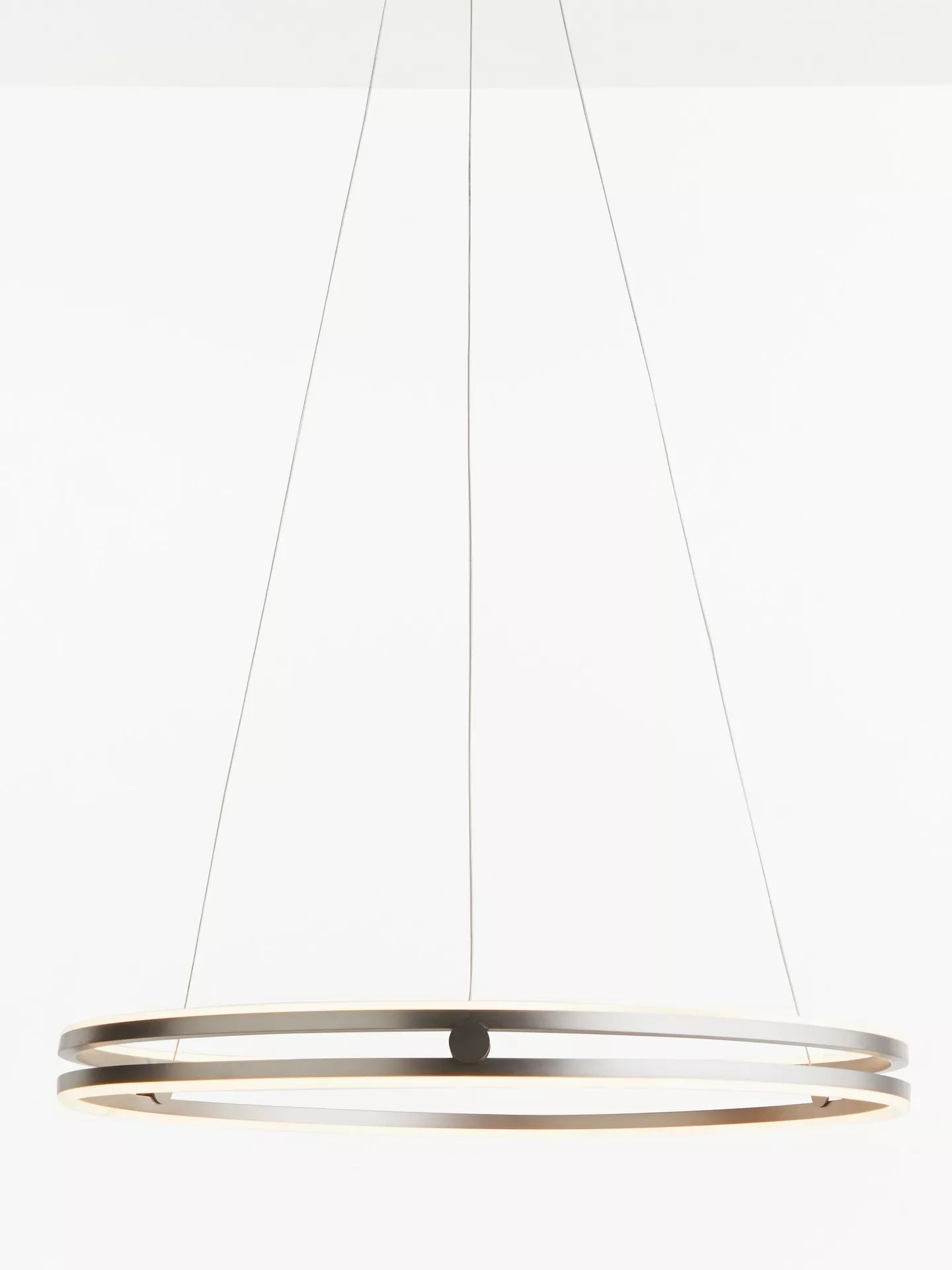 John Lewis No.209 LED Double Hoop Dimmable Ceiling Light - Matt Nickel