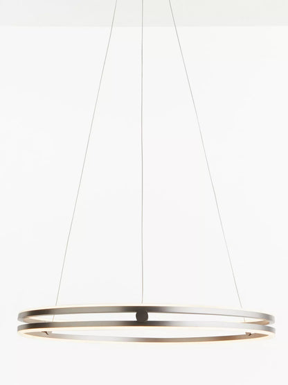 John Lewis No.209 LED Double Hoop Dimmable Ceiling Light - Matt Nickel