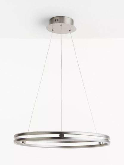 John Lewis No.209 LED Double Hoop Dimmable Ceiling Light - Matt Nickel