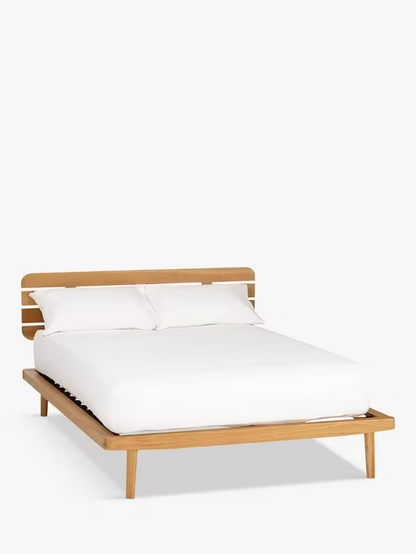John Lewis Bow Slatted Headboard Bed Frame, Double