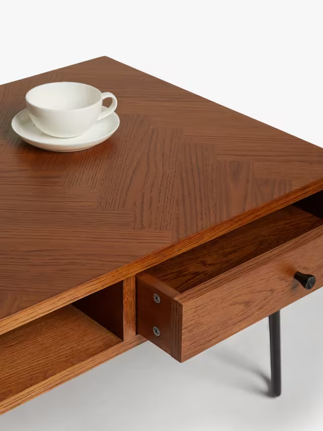 John Lewis Hairpin Coffee Table, Dark Oak