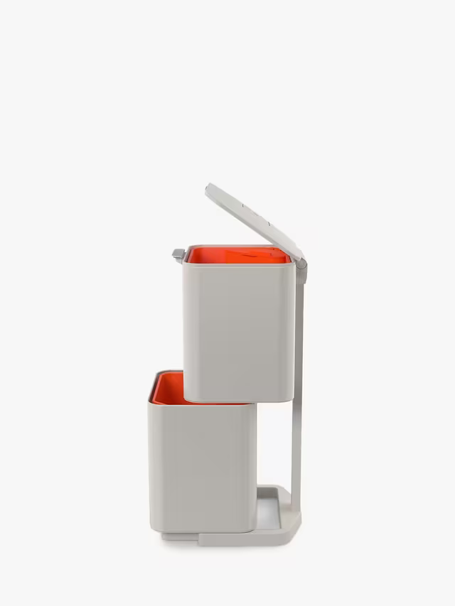 Joseph Joseph Intelligent Waste Totem Compact Bin, 60L, Stone