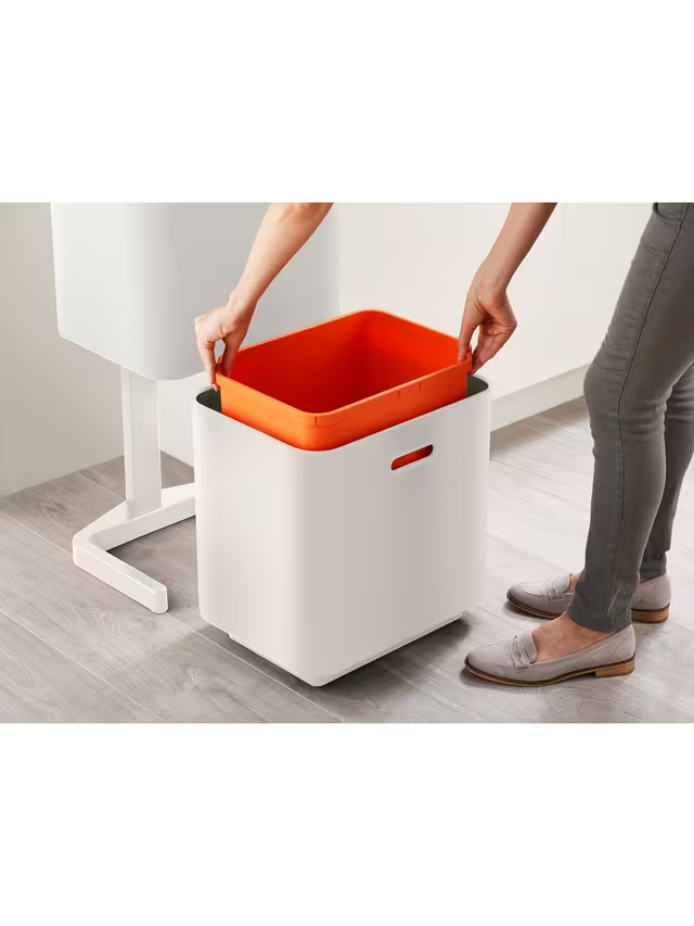 Joseph Joseph Intelligent Waste Totem Compact Bin, 60L, Stone