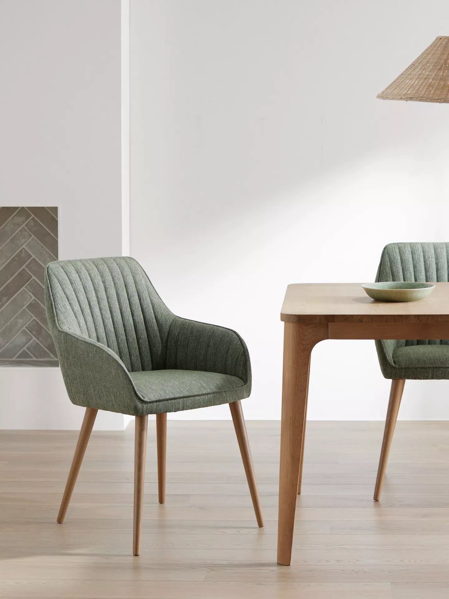 John Lewis Toronto Dining Armchairs, Set of 2, Moss