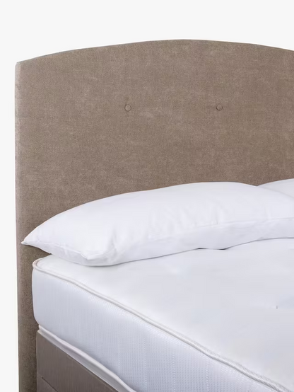 John Lewis Grace Full Depth Upholstered Headboard, King Size, Soft Touch Chenille Mole