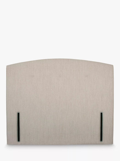 John Lewis Grace Full Depth Upholstered Headboard, Super King Size, Cotton Effect Beige
