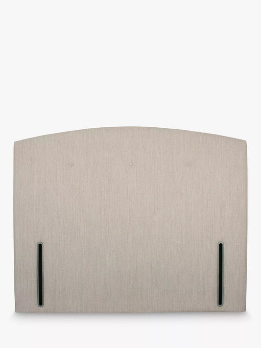 John Lewis Grace Full Depth Upholstered Headboard, Super King Size, Cotton Effect Beige