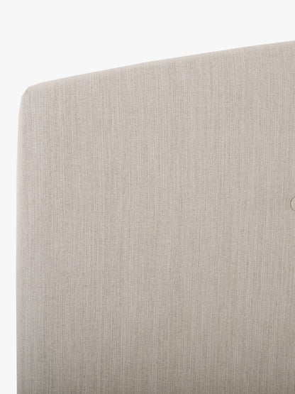 John Lewis Grace Full Depth Upholstered Headboard, Super King Size, Cotton Effect Beige