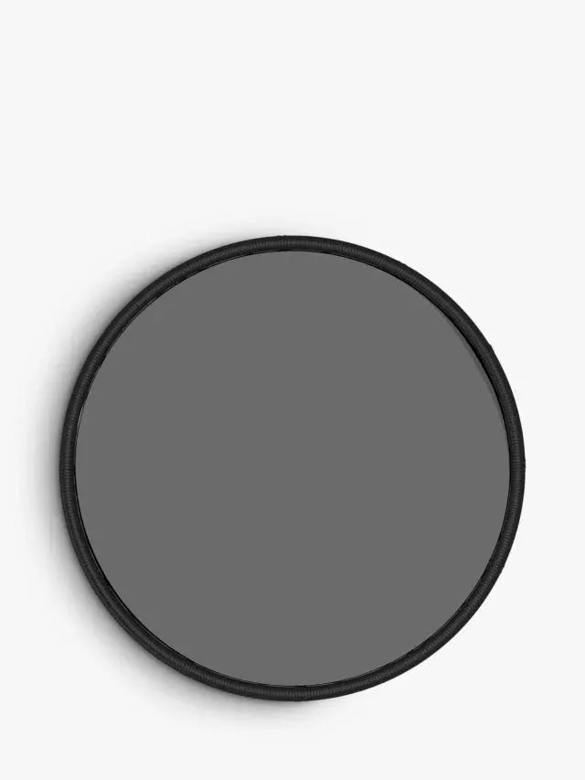 John Lewis Chevron Round Garden Coffee Table, Black/Grey