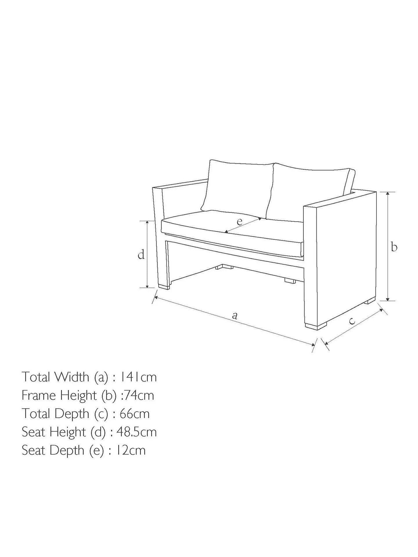 John Lewis Alora Cube 6-Seater Garden Dining Table, Sofas & Stools Set, Brown/Grey