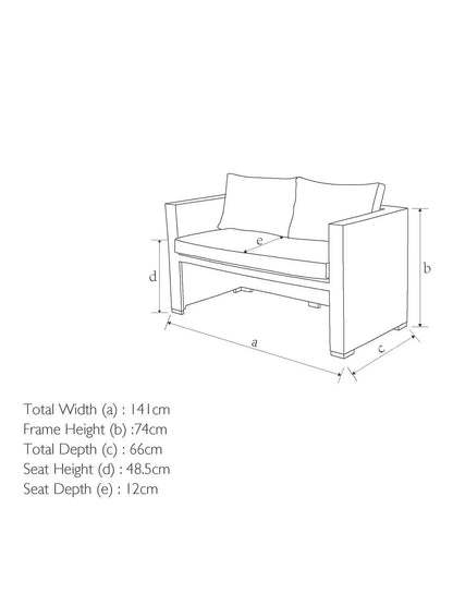 John Lewis Alora Cube 6-Seater Garden Dining Table, Sofas & Stools Set, Brown/Grey