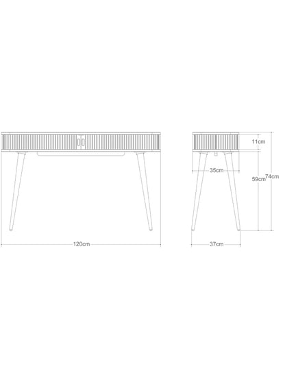 John Lewis Grayson Storage Console Table, Oak