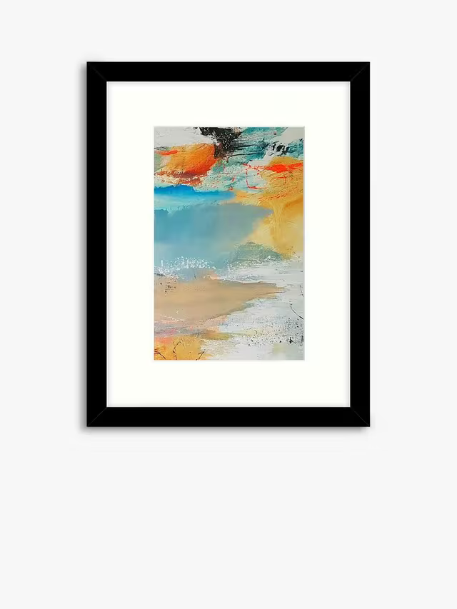 John Lewis Natasha Barnes Painterly Abstract Framed Print & Mount, Set of 6, 43.5 x 33.5cm, Multi