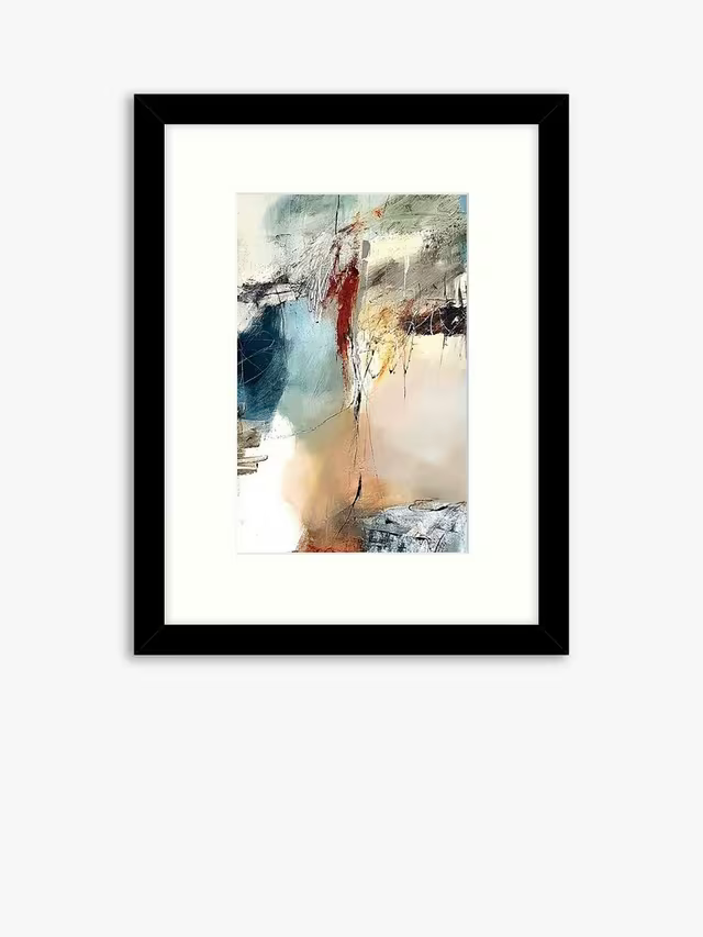 John Lewis Natasha Barnes Painterly Abstract Framed Print & Mount, Set of 6, 43.5 x 33.5cm, Multi