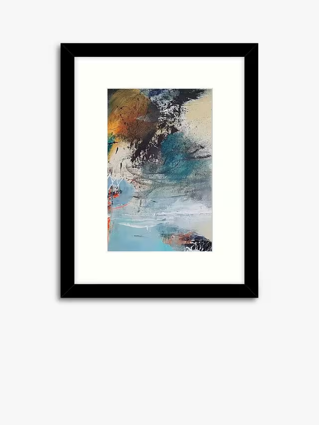 John Lewis Natasha Barnes Painterly Abstract Framed Print & Mount, Set of 6, 43.5 x 33.5cm, Multi