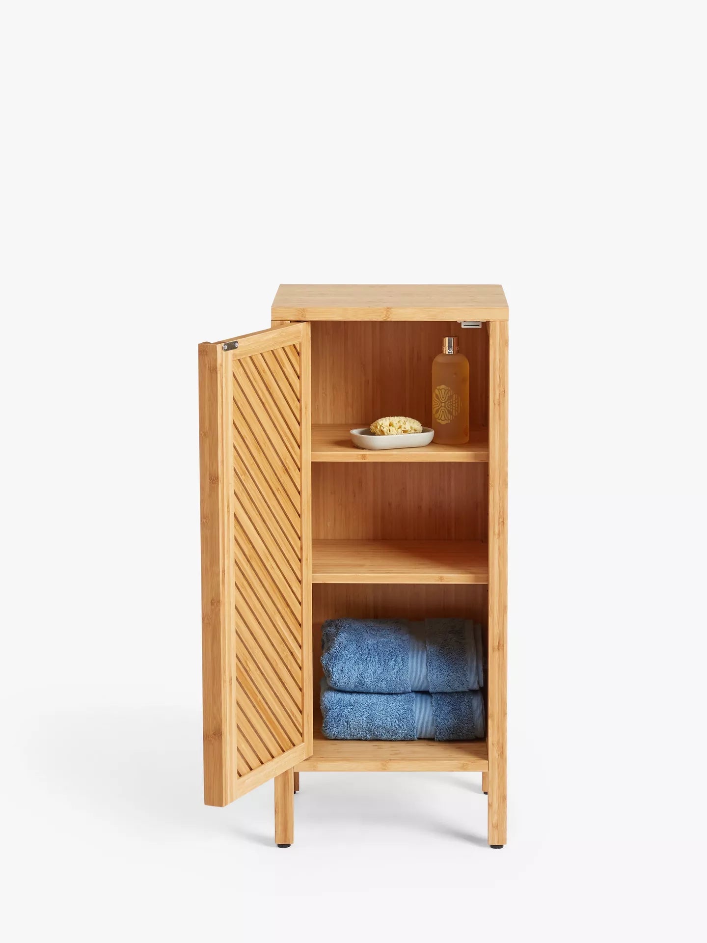 John Lewis Chevron Single Towel Cupboard