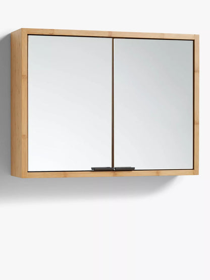 John Lewis Chevron Double Mirrored Bathroom Cabinet