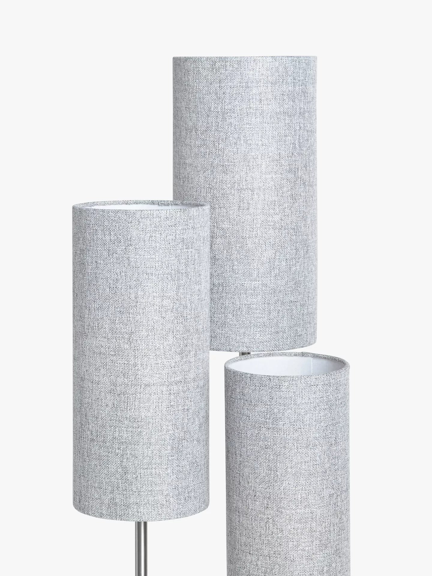 John Lewis Cluster Trio Shelf Floor Lamp, Brushed Steel