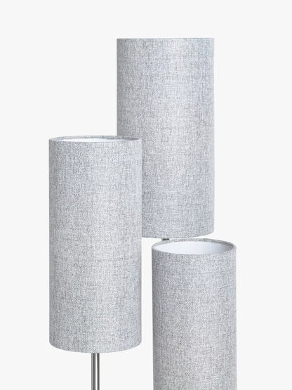 John Lewis Cluster Trio Shelf Floor Lamp, Brushed Steel