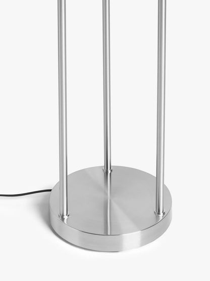 John Lewis Cluster Trio Shelf Floor Lamp, Brushed Steel