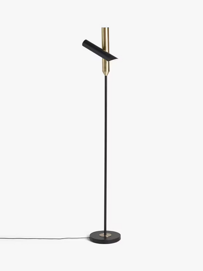 John Lewis Swivel LED Uplighter Floor Lamp, Black/Brass