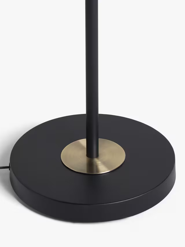 John Lewis Swivel LED Uplighter Floor Lamp, Black/Brass