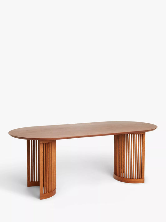 John Lewis Trestle 6 Seater Dining Table, Dark Oak