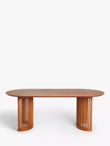 John Lewis Trestle 6 Seater Dining Table, Dark Oak