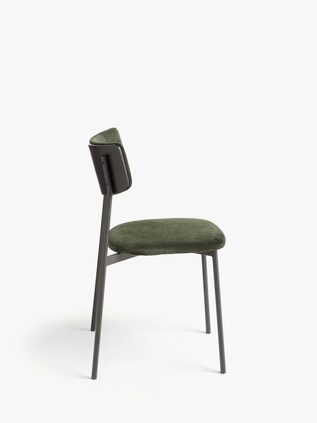 John Lewis ANYDAY Motion Corduroy Upholstered Dining Chairs, Set of 2, Green