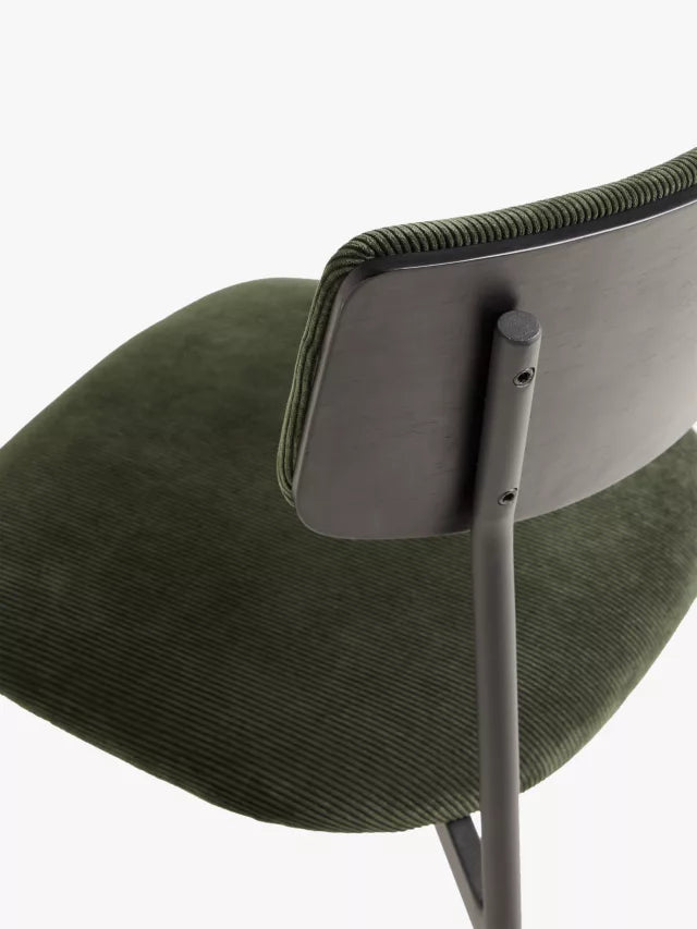 John Lewis ANYDAY Motion Corduroy Upholstered Dining Chairs, Set of 2, Green
