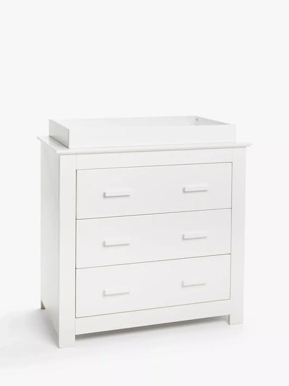 John Lewis Charlotte Dresser, White Bedroom Changing Unit
