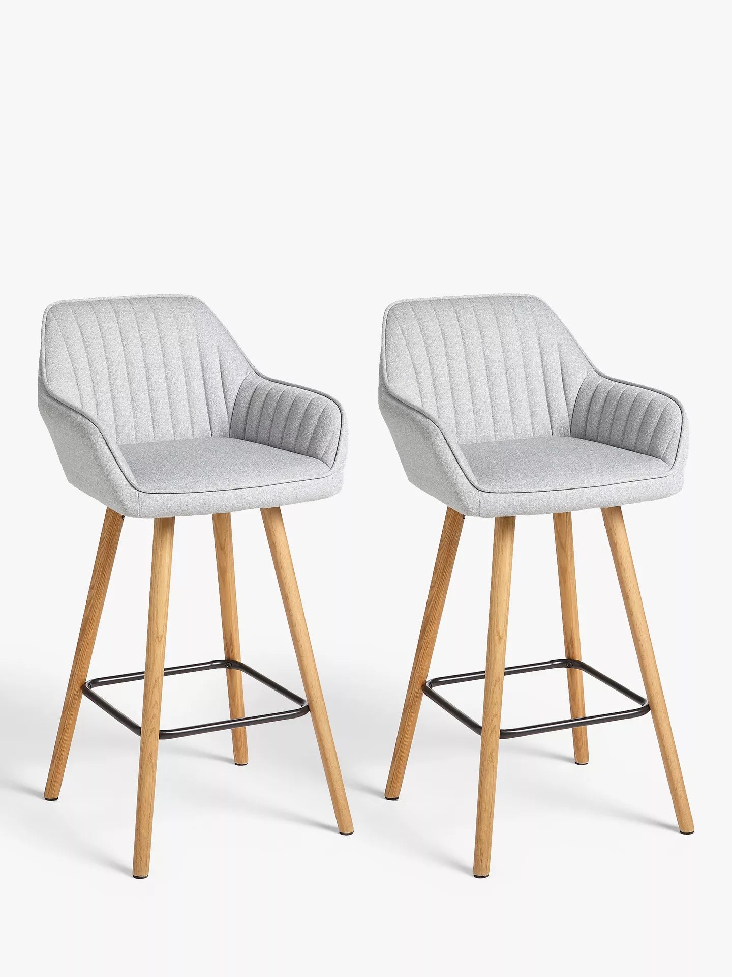 John Lewis Toronto Bar Stool, Set of 2, Grey