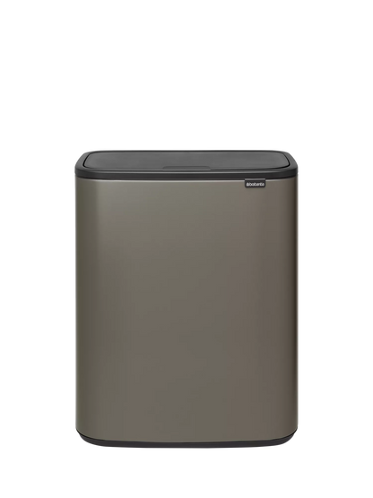 Brabantia Bo Touch Bin, Platinum, 60L