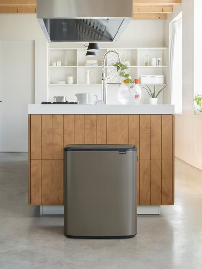 Brabantia Bo Touch Bin, Platinum, 60L