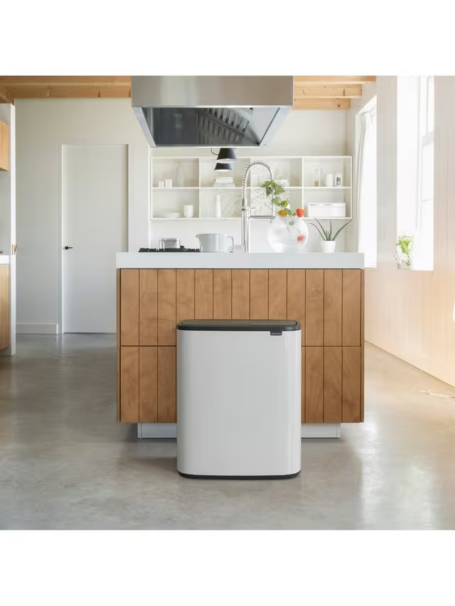 Brabantia Bo Touch Bin, White, 60L