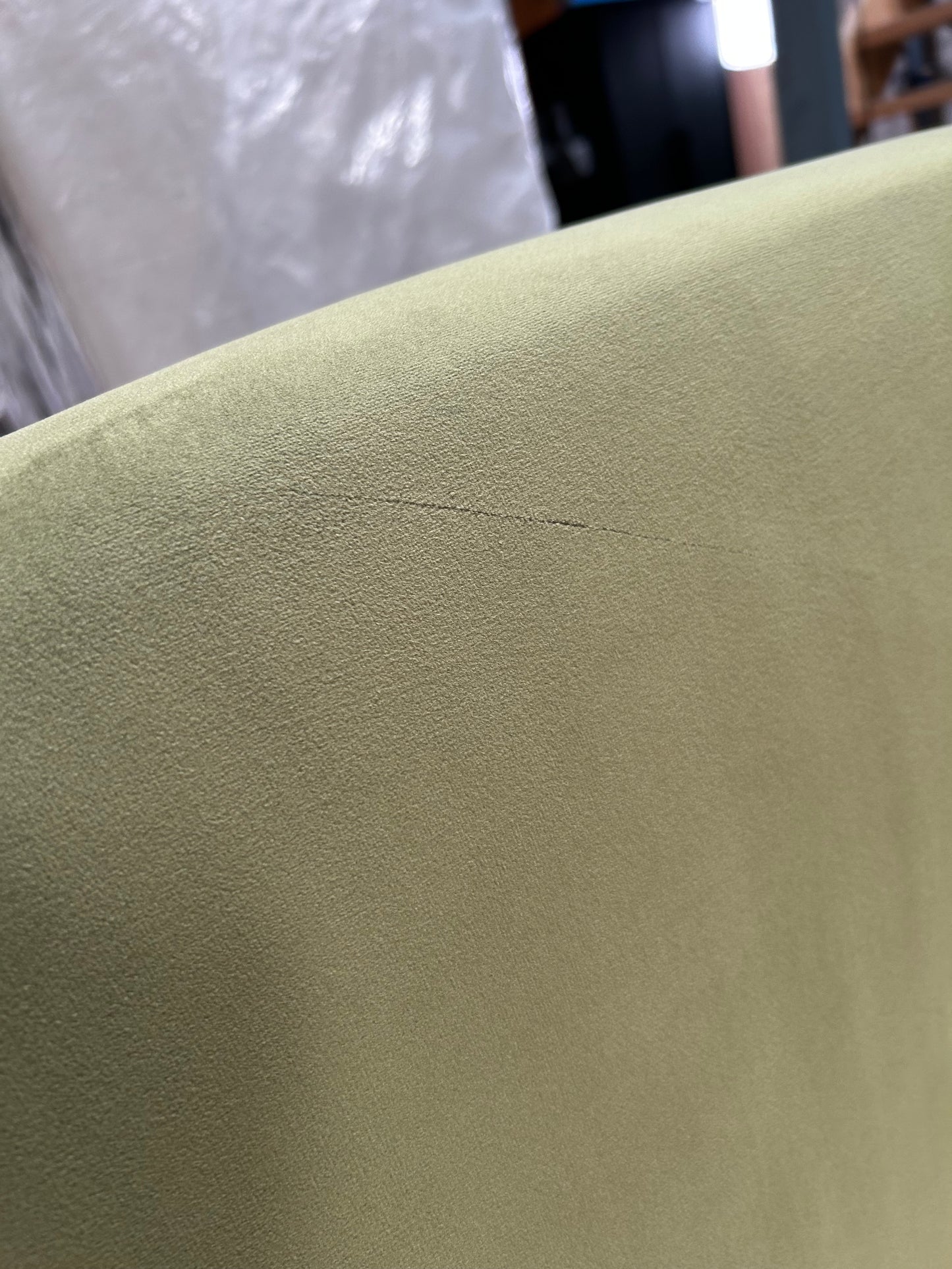John Lewis Grace Bed Frame, Double, Velvet Olive