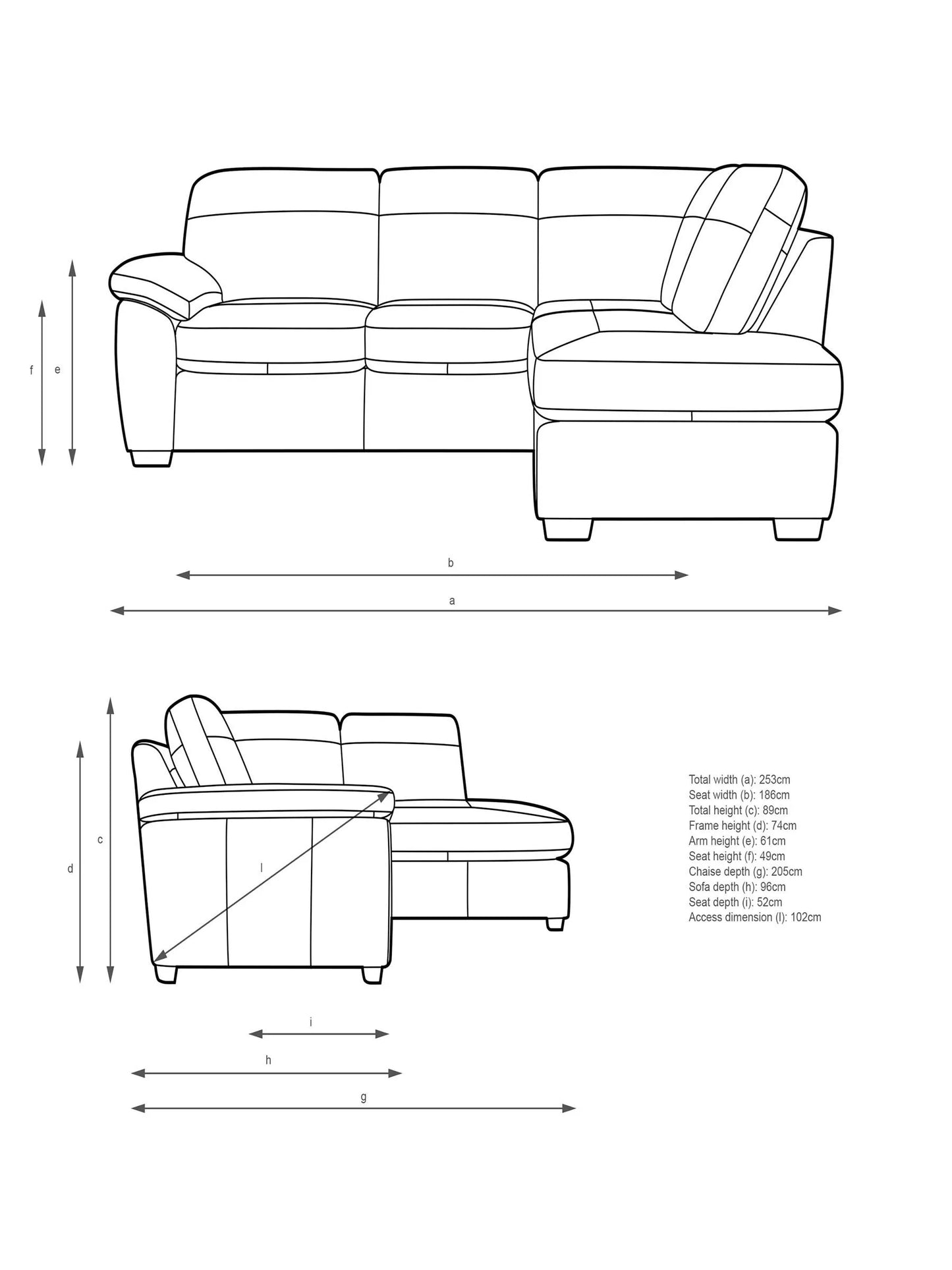 John Lewis Camden 5+ Seater RHF Corner End Chaise Unit, Light Leg, Easy Clean Chunky Chenille Seagrass