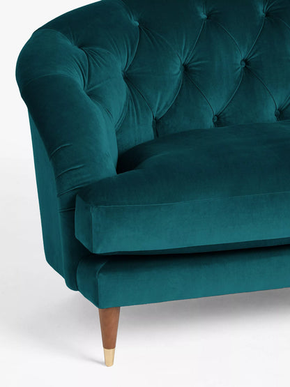 John Lewis + Swoon Radley Loveseat, Wildwood Green Velvet